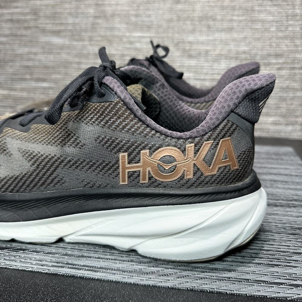 Hoka Clifton 9 Running Shoes Black Rose Gold 1132211 BRGL - Women's 9 B - Picture 2 of 16